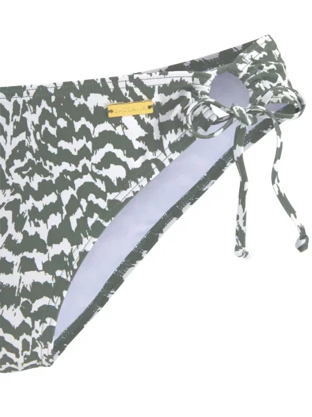 LASCANA Slip costum de baie kaki alb