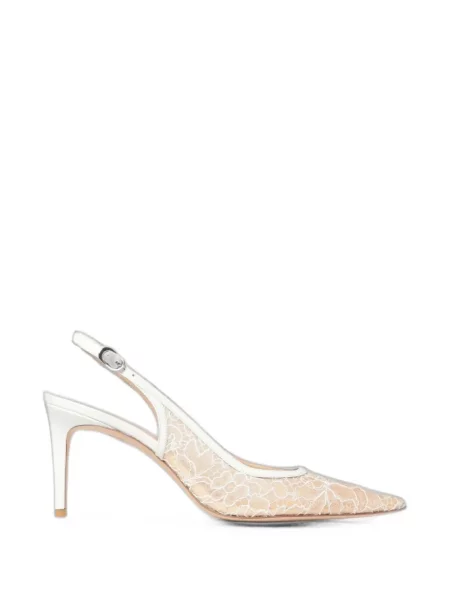 Pantofi cu toc Stuart Weitzman slingback alb