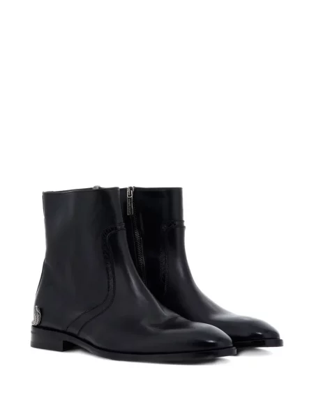 Cizme scurte Roberto Cavalli din piele negru