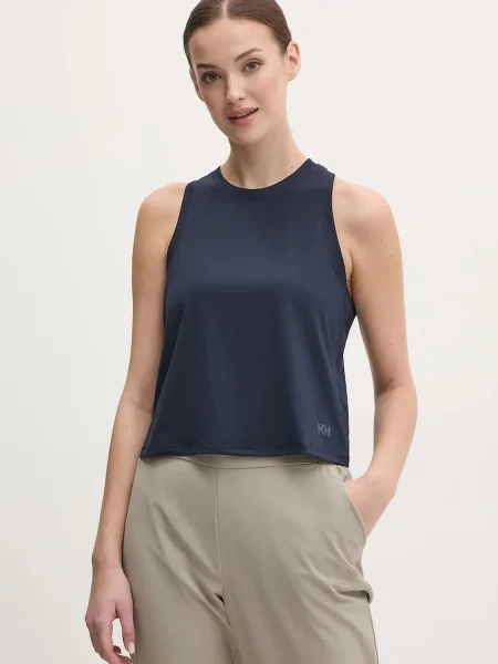 Cropped felső Helly Hansen sötétkék