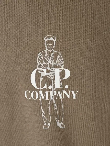 Scurt tricou C.p. Company din jerseu cu autograf