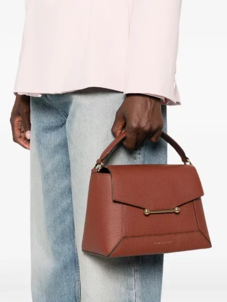 Geantă shopper Strathberry din piele maro