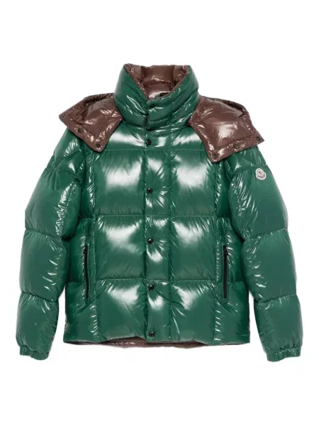 Geacă Moncler cu glugă verde