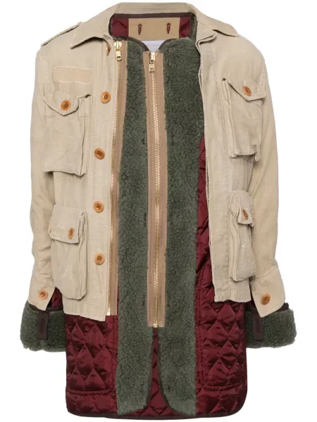 Kurtka Kolor ocieplana brązowa