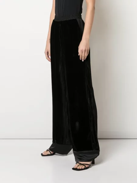 Pantaloni Mary Katrantzou de catifea negru