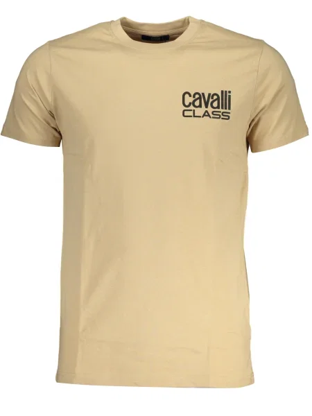 Tricou Cavalli Class scurt bej