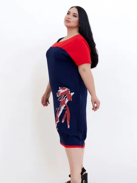 Сукня міді All Posa червоний