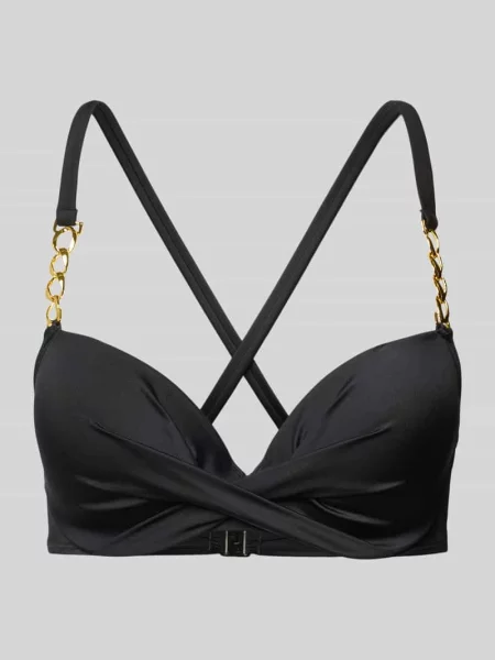 Top bikini z wiązanym detalem model ‘FILAO’ Dorina czarny