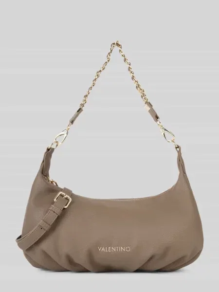 Torba na ramię z paskiem z łańcuszka model LENA' Valentino Bags brązowa