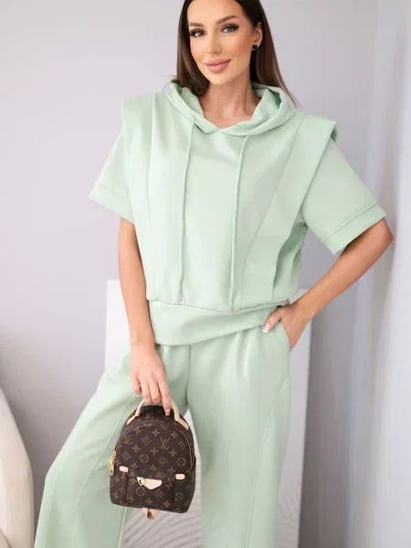 Pantaloni Kesi Włoski cu glugă verde