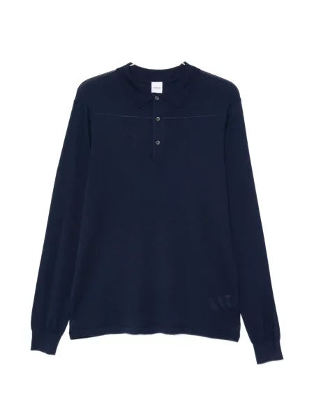 Lung tricou polo Aspesi albastru