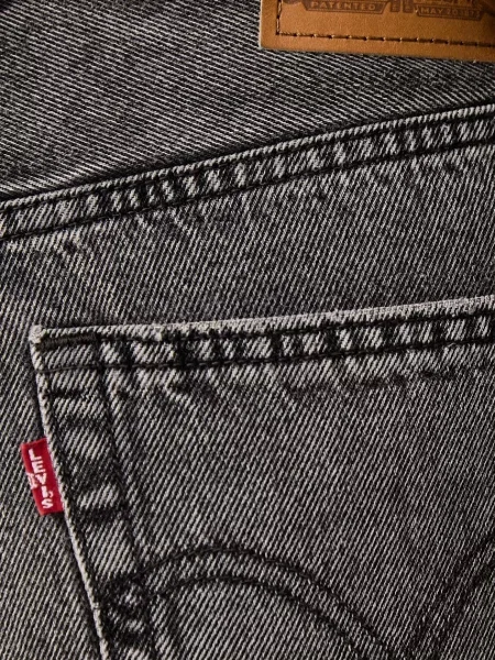 Levi's дънки wide leg дамски RIBCAGE WIDE LEG сиво