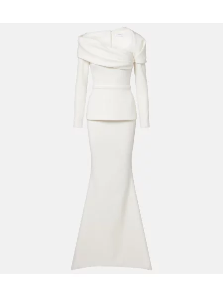 Rochie Safiyaa drapată alb