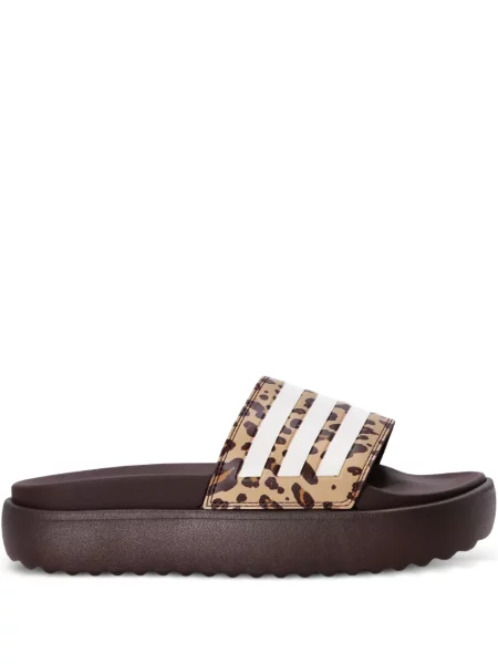 Tenisky Adidas Adilette na platformě hnědé