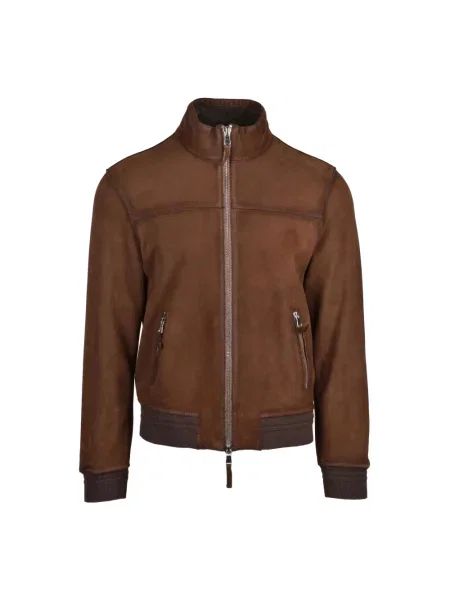Kurtka skórzana The Jack Leathers brązowa