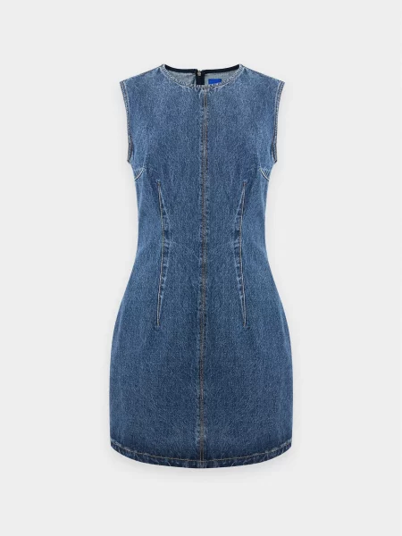 HUGO Rochie Glimmer denim albastru