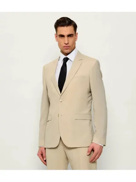 HUGO De lână sacou | Extra slim fit bej