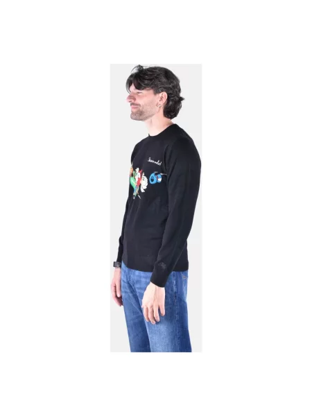 Sweter Mc2 Saint Barth wełniany czarny