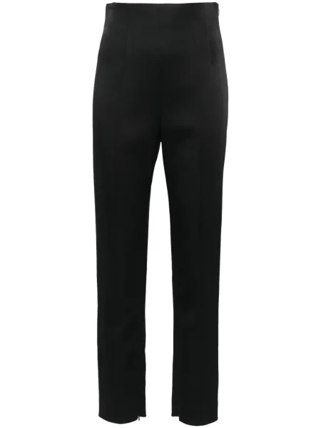 Pantaloni Khaite din satin negru
