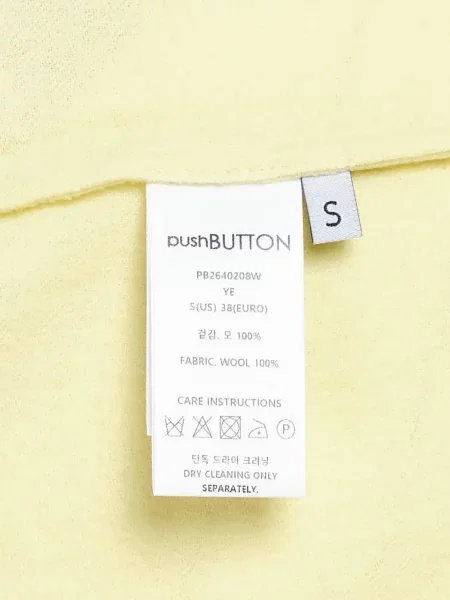 Cămașă Pushbutton asimetrică galben