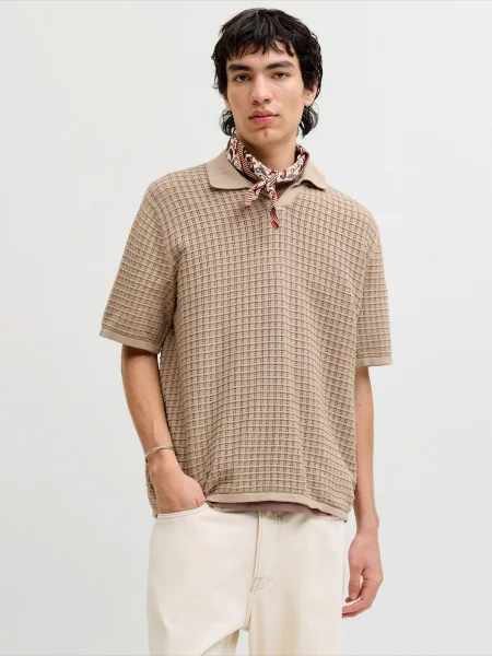 JACK & JONES Pulover JORNANTUCKET greige