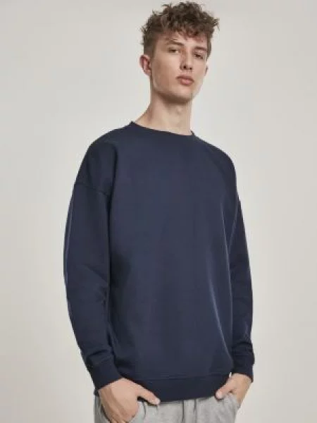 Суичър без качулка Urban Classics синьо