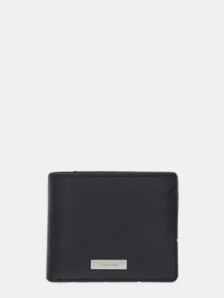 Кожен портфейл Calvin Klein мъжки черно