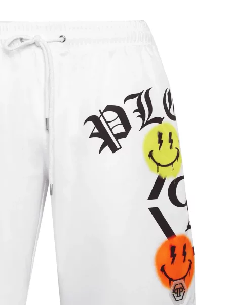 Raštuotos maudymosi kelnaitės Philipp Plein balta