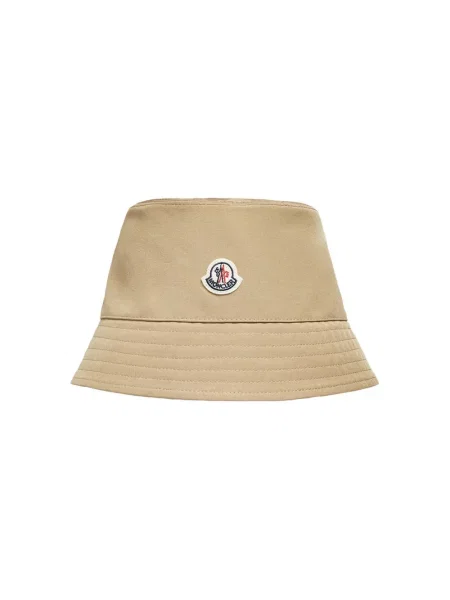 Kapelusz Moncler z logo brązowy