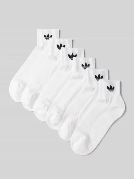 Skarpety Adidas o krotszym kroju z nadrukiem białe