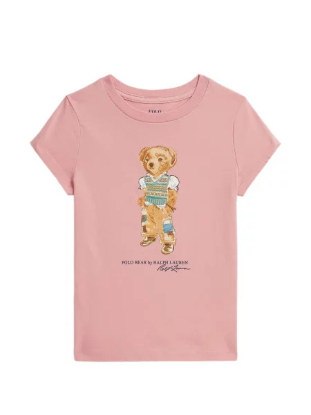 Koszulka polo dziecięca Polo Ralph Lauren różowa
