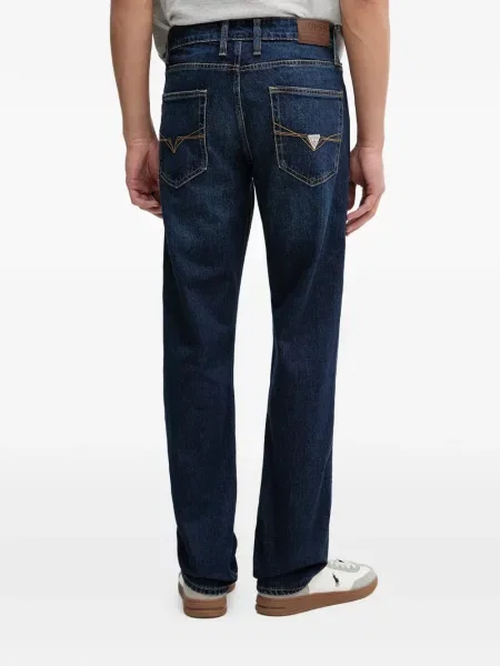 Blugi Guess cu autograf albastru