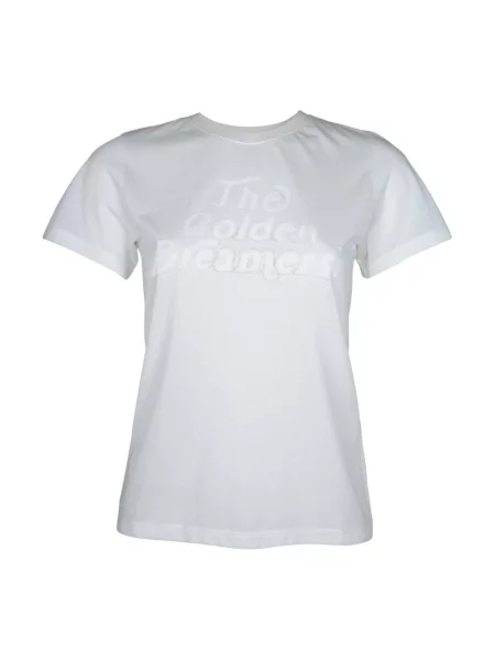 Lniana koszulka Golden Goose biała