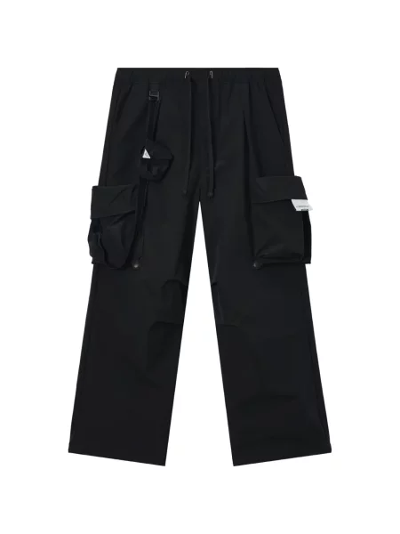 Pantaloni cargo Musium Div. cu autograf negru