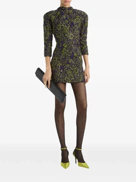 Rochie Balmain din jacard verde