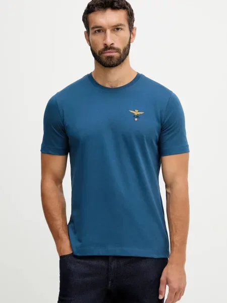 Тениска Aeronautica Militare с апликация синьо