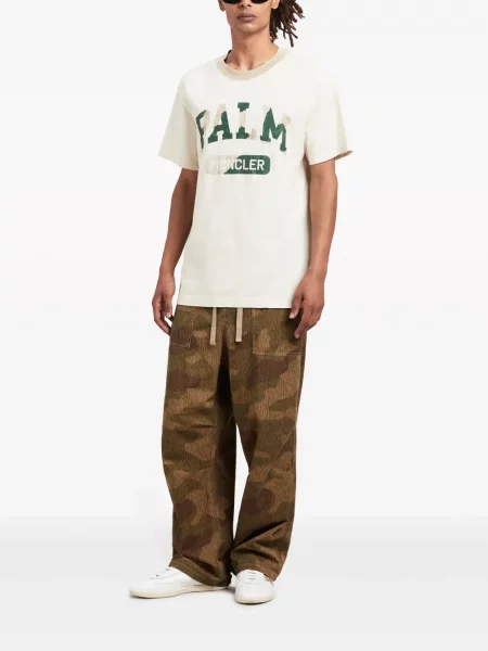 Μπλούζα Palm Angels X Moncler με σχέδιο λευκό