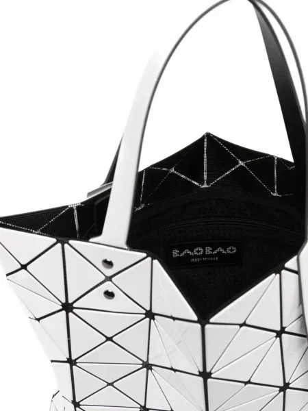 Geantă Bao Bao Issey Miyake cu imprimeu geometric alb