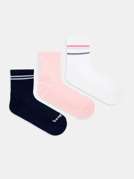 United Colors of Benetton ponožky dámske s bavlnou biela