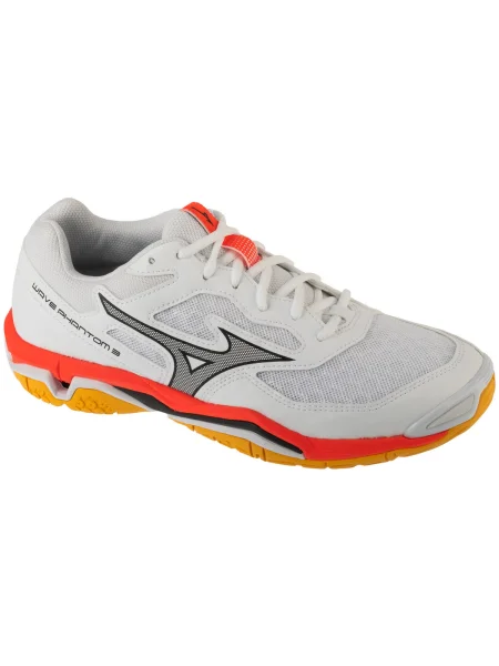 Mizuno Wave Phantom 3 kézilabda cipő fehér/tüzes korall Wave Phantom 3 fehér