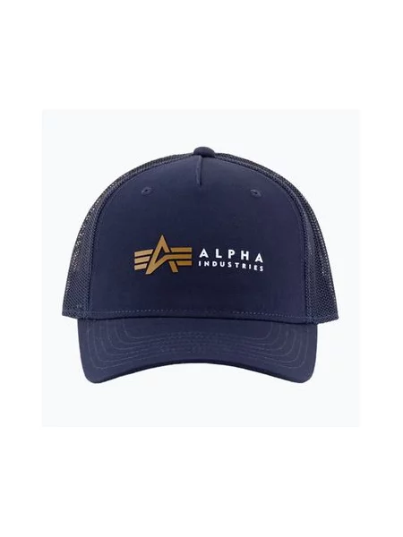 Бейсболка Alpha Industries Label Trucker реп.синя синя