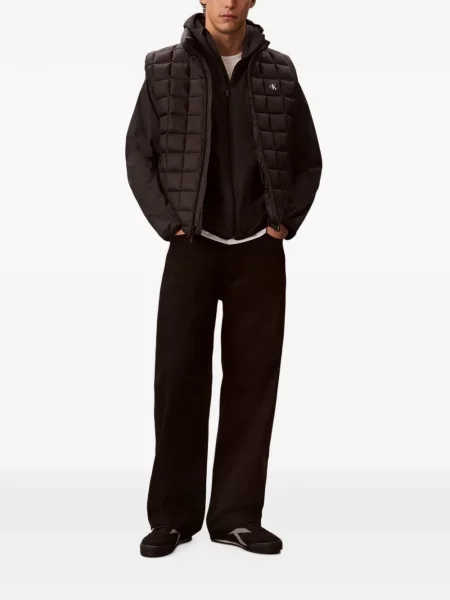 Matlasat vestă Calvin Klein cu autograf negru