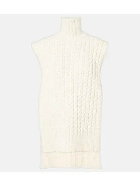 Vestă Alaïa de lână alb