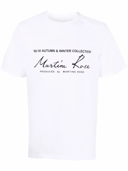Raštuotas marškinėliai Martine Rose balta