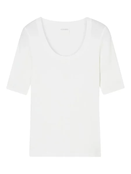 Tricou Closed cu decolteu rotund scurt alb