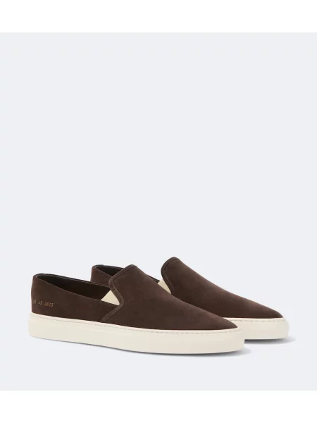 Chiloți Common Projects din piele de căprioară slip-on maro