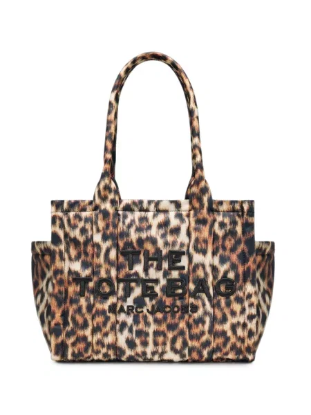 Geantă shopper Marc Jacobs cu model leopard maro
