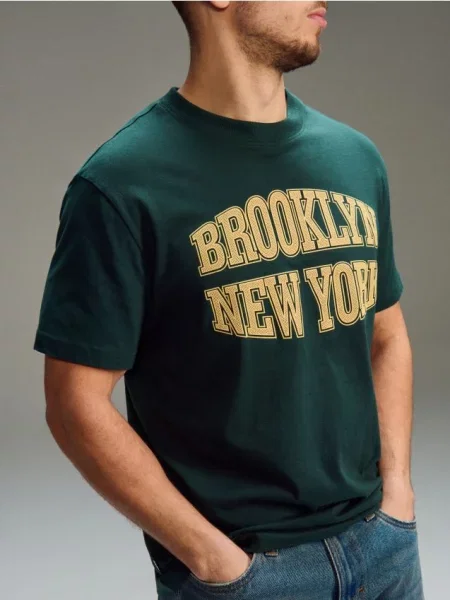 Sinsay tričko s nápisem zelená