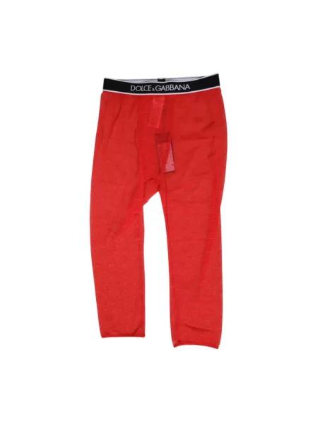 Spodnie Dolce And Gabbana koronkowe czerwone