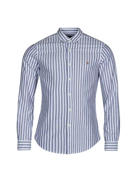 Srajca Polo Ralph Lauren z dolgimi rokavi keper modra